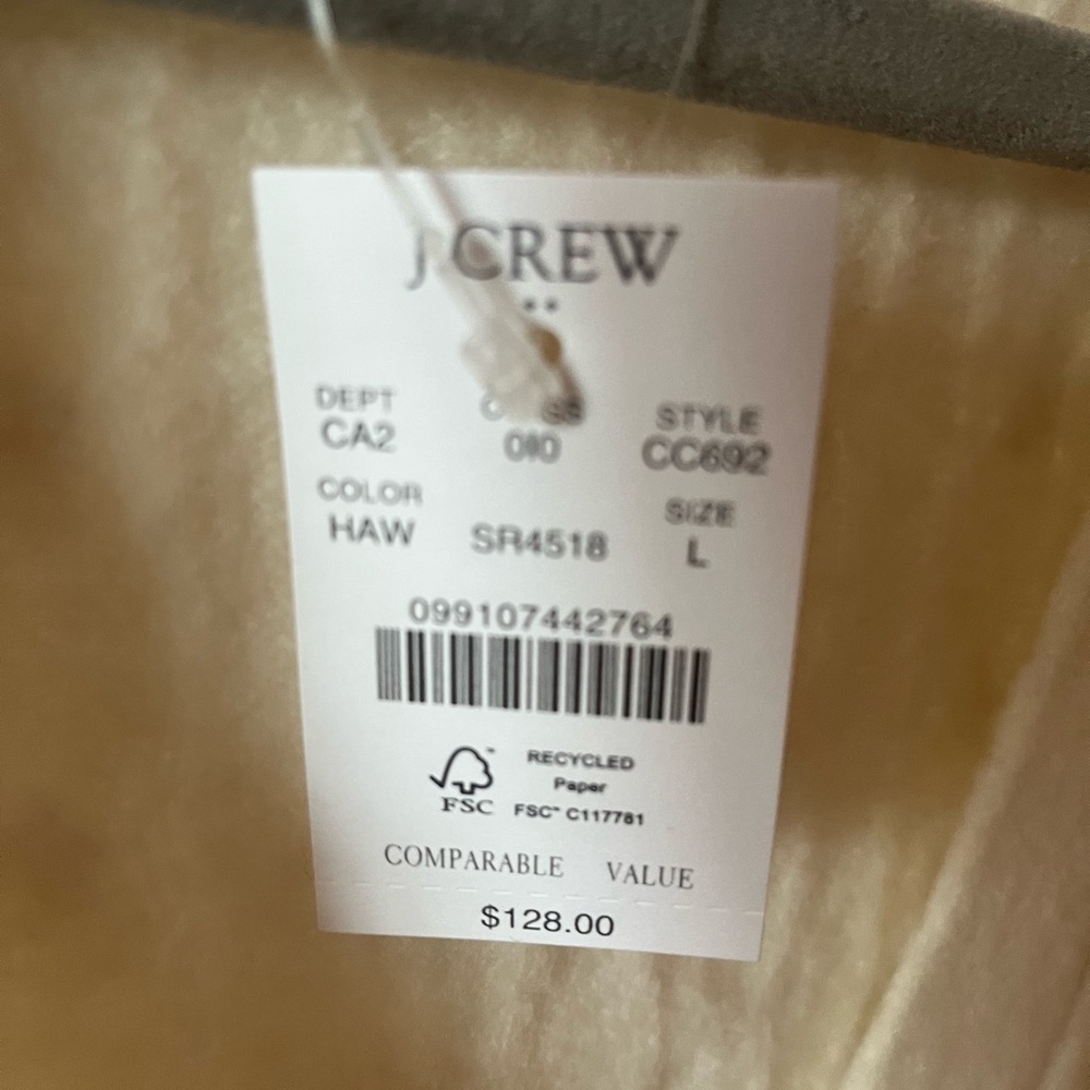 NWT J. Crew Ivory Cable Knit Cardigan - Picture 3 of 3